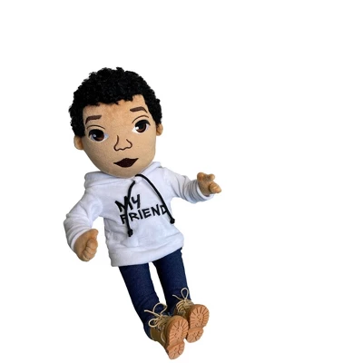 Our Brown Boy Joy Original My Friend White Hoodie Baby Doll 3 3 Our Brown Boy Joy Original My Friend White Hoodie Baby Doll 3