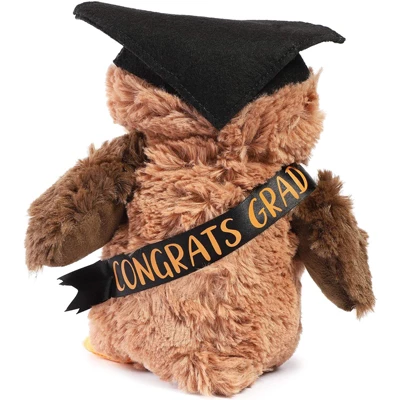 Blue Panda Class Of 2023 Graduation Owl Plush, Stuffed Animal Gift With Glasses & Grad Cap, Brown, 9.2 In 4 Blue Panda Class Of 2023 Graduation Owl Plush, Stuffed Animal Gift With Glasses & Grad Cap, Brown, 9.2 In - Image 2
