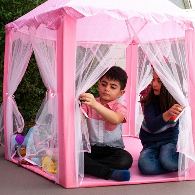 Ningbo Zhongying Leisure Products Pink Hexagon Fantasy Castle Play Tent | 53 X 47 X 55 Inches 4 Ningbo Zhongying Leisure Products Pink Hexagon Fantasy Castle Play Tent | 53 X 47 X 55 Inches - Image 2