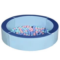 Outsunny Indoor/Outdoor Memory Foam Ball Pit For Toddlers 1-3 Sensory Toy, Blue -Best Toys Store GUEST d24a4098 762e 4bd9 8534 10049a91d672