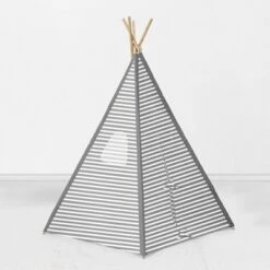 Bacati - Gray Stripes Play Tent For Kids/Toddlers, 100% Cotton Percale Fabric Cover -Best Toys Store GUEST da4da094 1299 4ffd 9b18 d85be6d6afcd