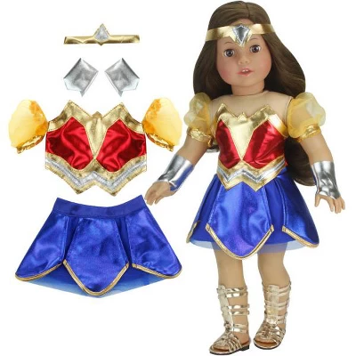 Sophia's - 18" Doll - Super Hero Outfit, Cuffs & Headpiece - Blue 3 Sophia's - 18" Doll - Super Hero Outfit, Cuffs & Headpiece - Blue