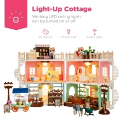 Best Choice Products Deluxe Cottage Dollhouse Mansion Pretend Toy Playset W/ 225 Accessories And Tiny Critters For Kids -Best Toys Store GUEST db9f619a 9309 4a1a 9784 9d056d7e05f3