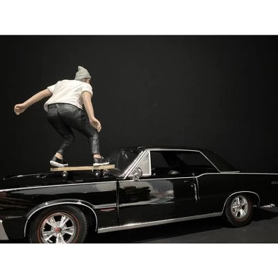 Skateboarder Figurine II For 1/24 Scale Models By American Diorama 3 Skateboarder Figurine II For 1/24 Scale Models By American Diorama
