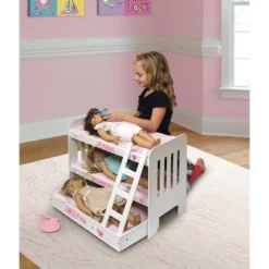 Badger Basket Trundle Doll Bunk Bed With Ladder And Free Personalization Kit - White/Pink -Best Toys Store GUEST e2d9f3c9 86e2 412a b61d d637e3095b36