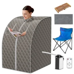 Costway Portable Steam Sauna W/ 9-gear Adjustable Temperature & Herbal Box GrayBlackCoffee 23 Costway Portable Steam Sauna W/ 9-gear Adjustable Temperature & Herbal Box GrayBlackCoffee -Best Toys Store GUEST e3326dd3 0071 409a 802a eaa93f2cd730