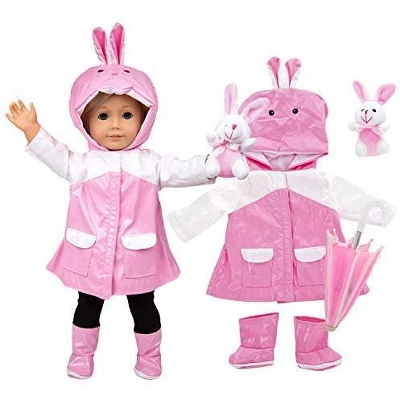 Dress Along Dolly Easter Bunny Rain Outfit For American Girl Doll 4 Dress Along Dolly Easter Bunny Rain Outfit For American Girl Doll - Image 2