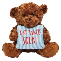 Get Well Soon Bear Plush Pillow, Get Well Soon Bear For Kids, Adults (Dark Brown, 14 In) -Best Toys Store GUEST e9bddd78 729a 48e1 bdb5 551815a45e69