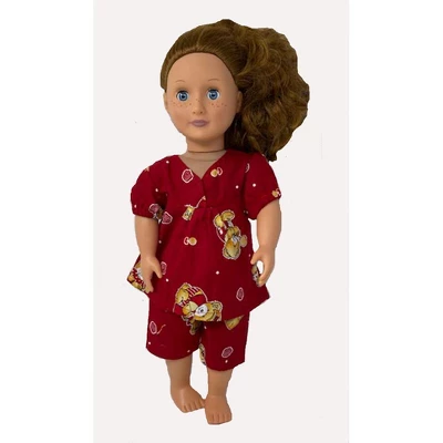 Doll Clothes Superstore Matching Girl And Doll Bear Print Pajamas 5 Doll Clothes Superstore Matching Girl And Doll Bear Print Pajamas - Image 3