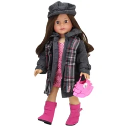 Sophia's - 18" Doll - Wool Coat, Hat, Plaid Scarf & Pink Boots - Gray -Best Toys Store GUEST f09478eb c86d 4755 bb98 2714f1a69dc4