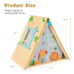 Costway Climbing Triangle With Tent Triangle Climber Crawling Toys For Kids & Baby -Best Toys Store GUEST f2a17709 8127 47bb bdf2 35a01d28060b