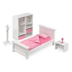 Bedroom Furniture Set For 18" Dolls - White/Pink -Best Toys Store GUEST f4cf3218 1e27 41d8 9746 abaf4c89d607