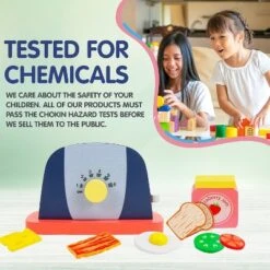 Leo & Friends Wooden Pop Up Toaster Set -Best Toys Store GUEST f4f00416 28fe 48d4 955f d579cf7d30f4