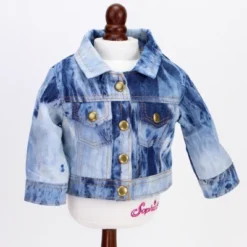 Sophia’s Acid Wash Style Jean Jacket For 18" Dolls, Blue