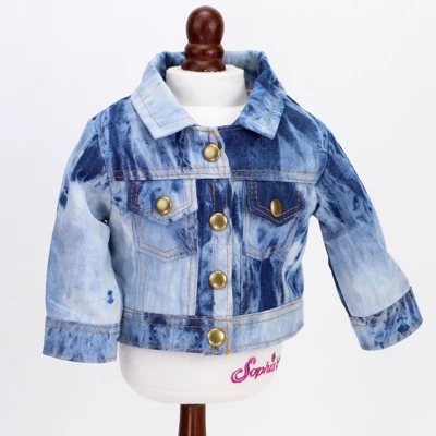 Sophia’s Acid Wash Style Jean Jacket For 18" Dolls, Blue 3 Sophia’s Acid Wash Style Jean Jacket For 18" Dolls, Blue