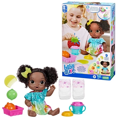 Baby Alive Fruity Sips Baby Doll - Black Hair/Brown Eyes 3 Baby Alive Fruity Sips Baby Doll - Black Hair/Brown Eyes