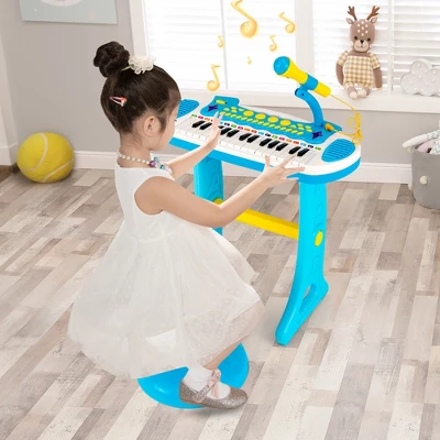 Costway 31 Key Kids Piano Keyboard Toy Toddler Musical Instrument W/ Microphone PinkBlue 3 Costway 31 Key Kids Piano Keyboard Toy Toddler Musical Instrument W/ Microphone PinkBlue