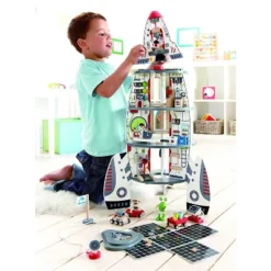 Hape Multi Level 4 Tier 37 Piece Wooden Discovery Spaceship Center Kids Activity Play Set With Multiple Rooms And Accessories -Best Toys Store GUEST f68b42f5 11b0 4494 84d3 53d1e975e225