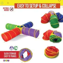 4-Way Play Tunnel For Kids To Crawl Through 8 Feet Foldable Into A Carrying Bag - Play22USA -Best Toys Store GUEST f80b2ac7 518a 4762 8d2b 71c742b90a07