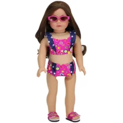 Sophia’s 18" Doll Swimsuit Set, Hot Pink