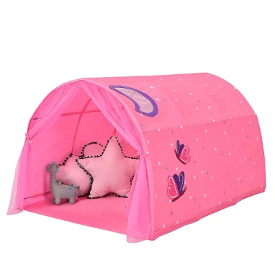 Costway Kids Bed Tent Play Tent Portable Playhouse Twin Sleeping W/Carry Bag Pink/Purple/Blue 13 Costway Kids Bed Tent Play Tent Portable Playhouse Twin Sleeping W/Carry Bag Pink/Purple/Blue - Image 11