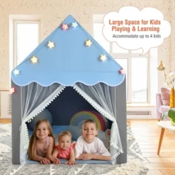 Costway Kids Playhouse Tent Large Castle Fairy Tent Gift W/Star Lights Mat 15 Costway Kids Playhouse Tent Large Castle Fairy Tent Gift W/Star Lights Mat -Best Toys Store GUEST fc76135f 7c06 44a7 a91f c458ac12470f