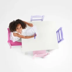 5pc Forever Kids' Wood Table And 4 Chair Set White - Humble Crew -Best Toys Store GUEST fd0b9944 ee8d 4521 bd26 7932b385f5cc