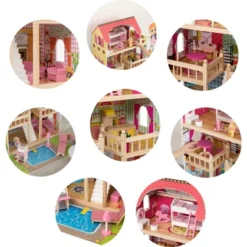 ShpilMaster Wooden Doll House With Toys And Furniture Accessories With LED Light For Ages 3+ -Best Toys Store GUEST fff8b5fb 2d36 4d2e bb00 3c7d130eaba2